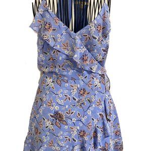 Miami Brand Women's Blue Dress | Size Small | Wrap Floral-Print High Low | Pre